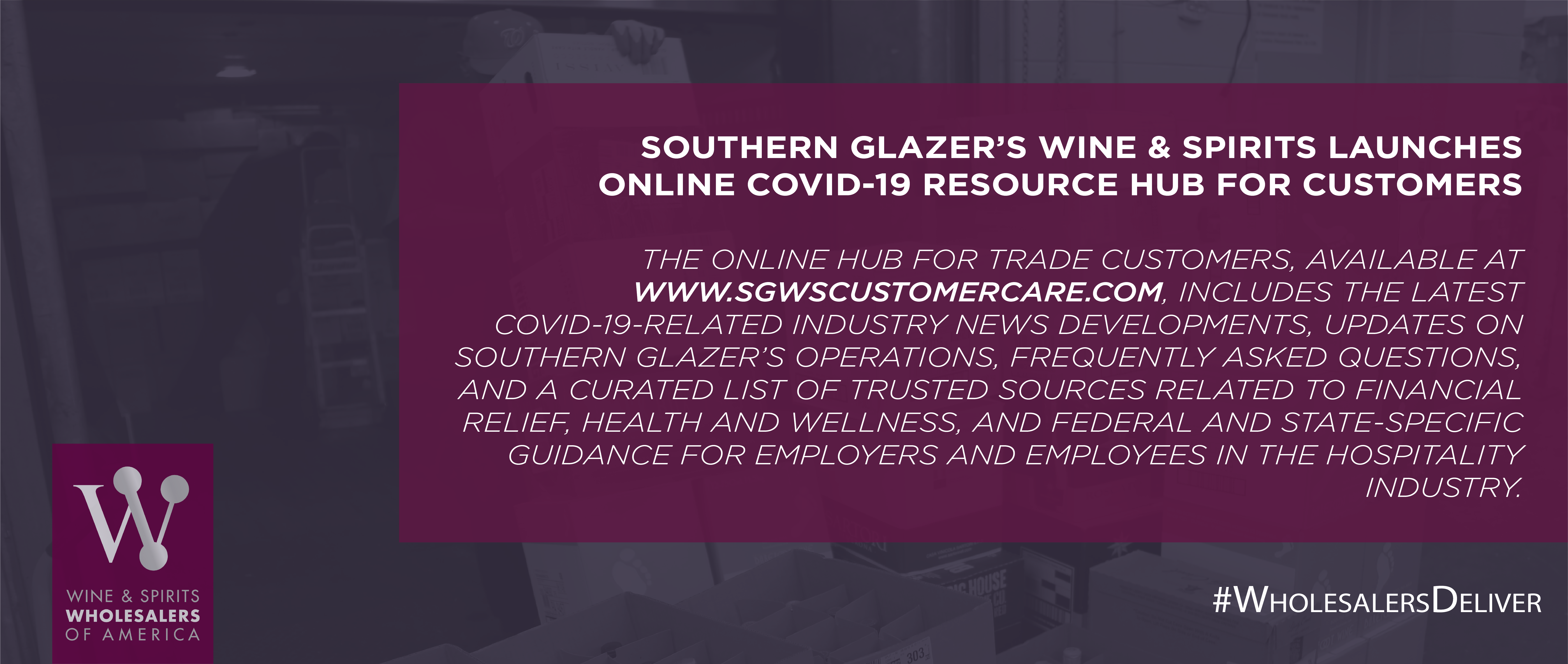 WINE & SPIRITS WHOLESALERS OF AMERICA COVID19 NEWS, UPDATES